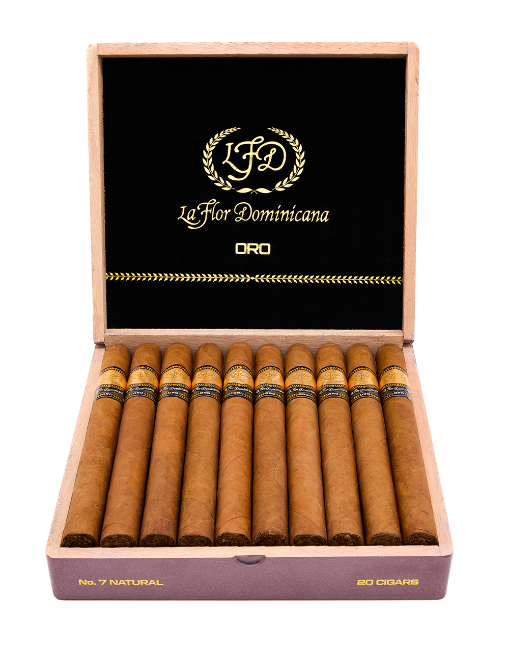 La Flor Dominicana LFD Oro No. 7 Box Open