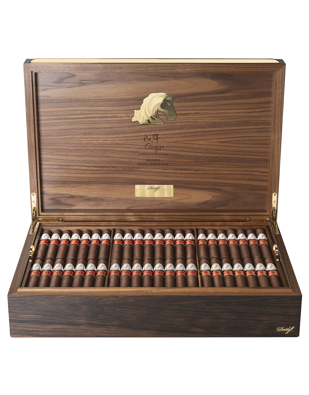 Davidoff Year of the Horse 2026 Masterpiece Humidor open with Toro Extra cigars