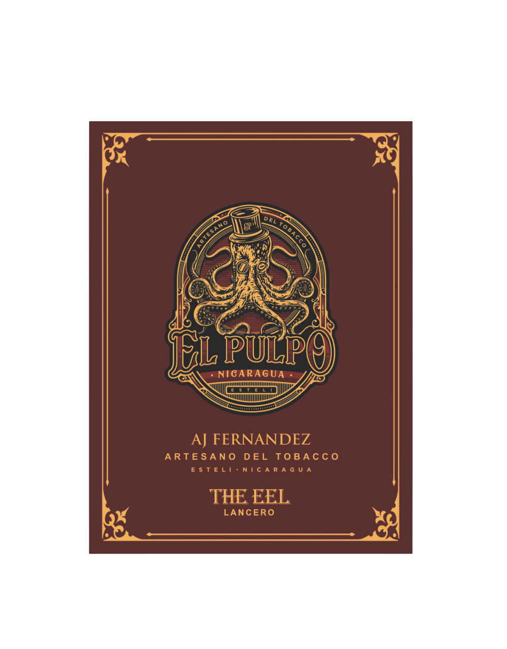 El Pulpo The Eel Lancero by Artesano del Tobacco Box Closed