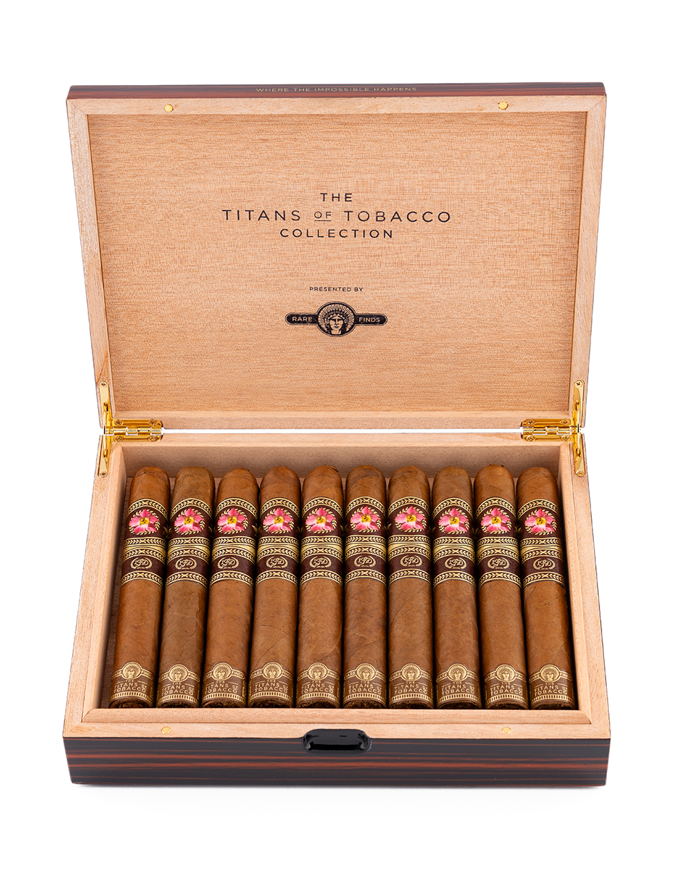 La Flor Dominicana Rare Finds — Titans of Tobacco Collection Box Open Face