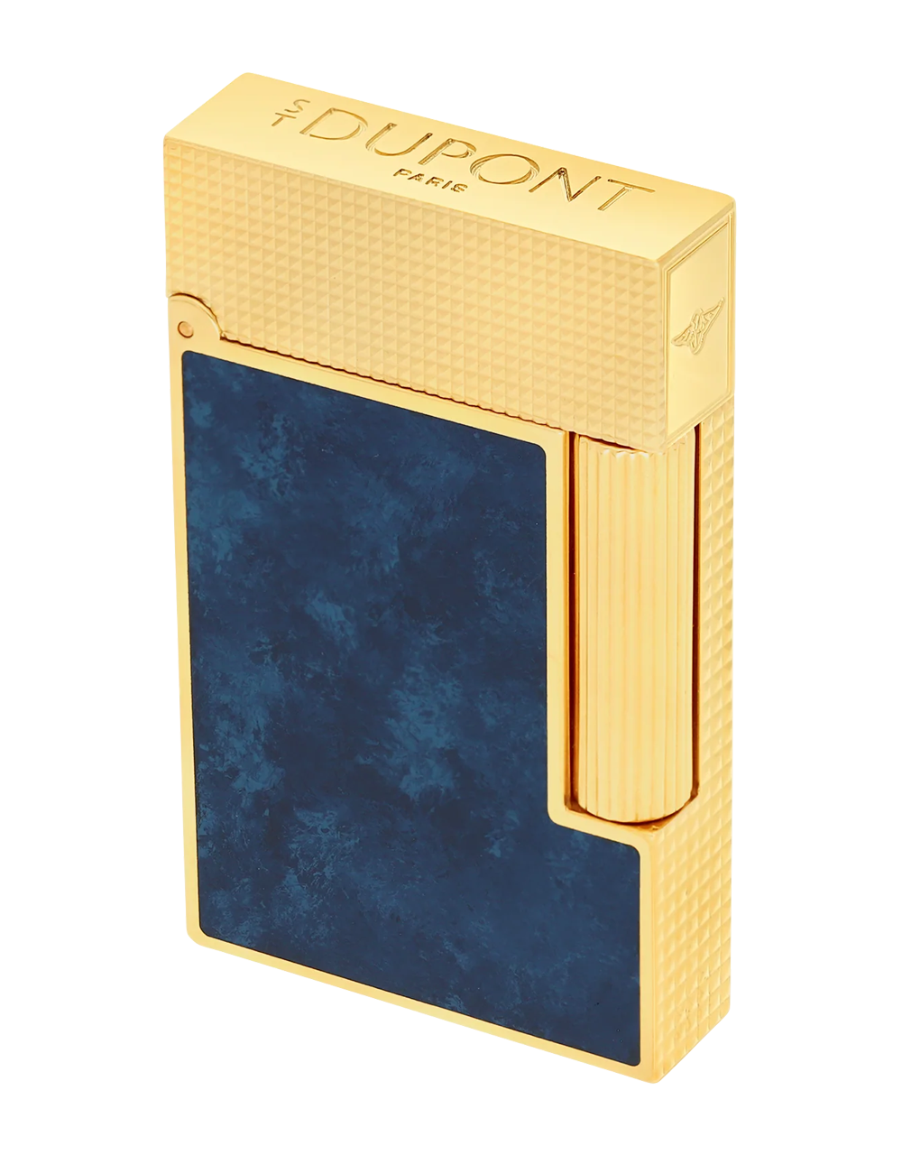 S.T. Dupont Popoté Line 2 "Perfect Ping" — Blue/Yellow Gold Face Angle
