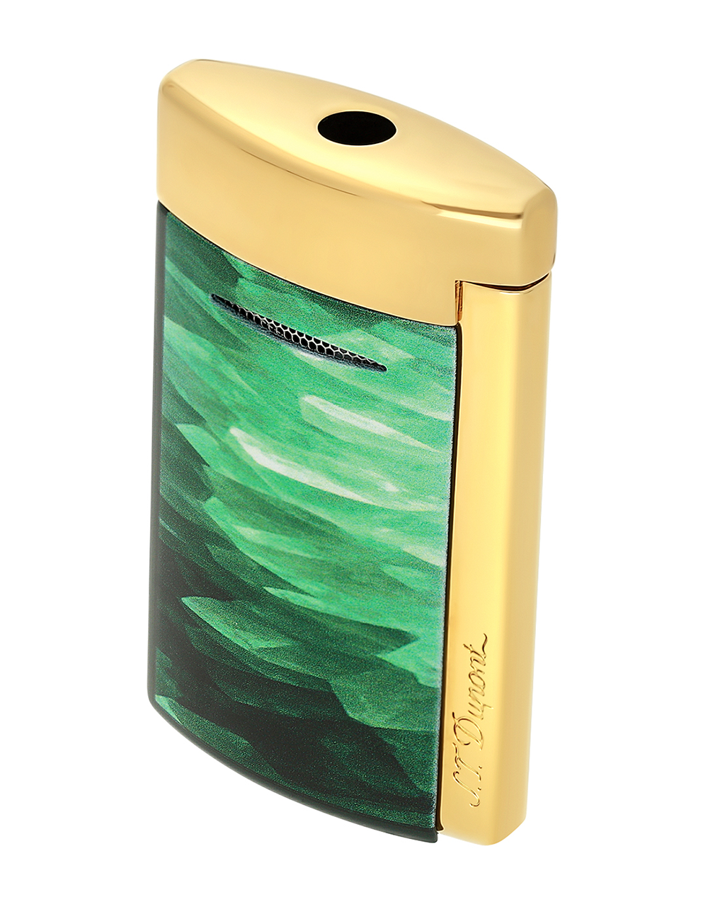 S.T. Dupont Geode Minijet — Green/Golden Face Angle