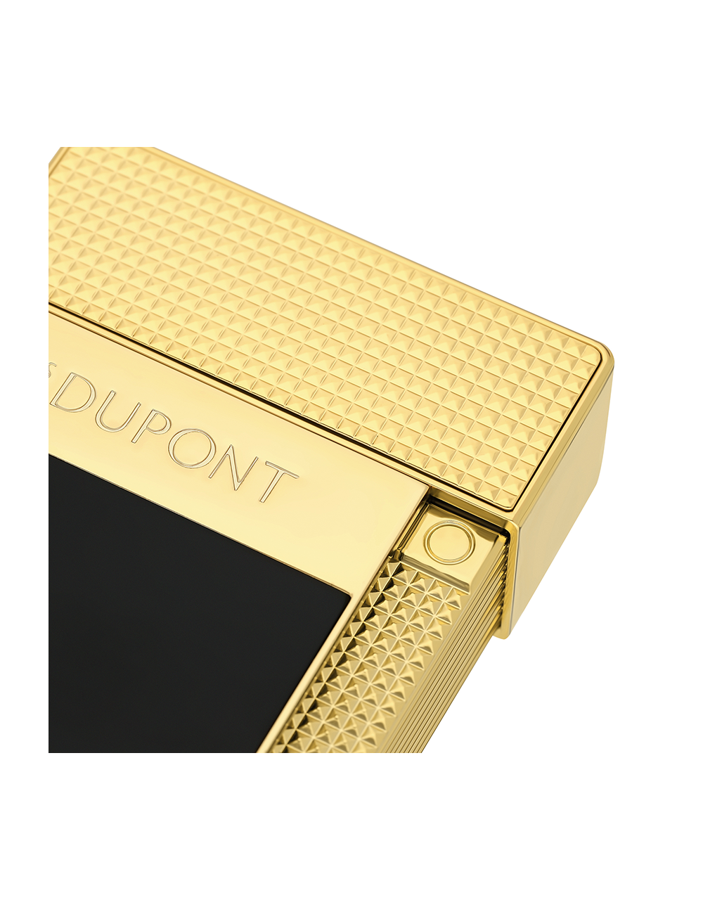 S.T. Dupont New Table Lighter — Black / Golden Face Detail