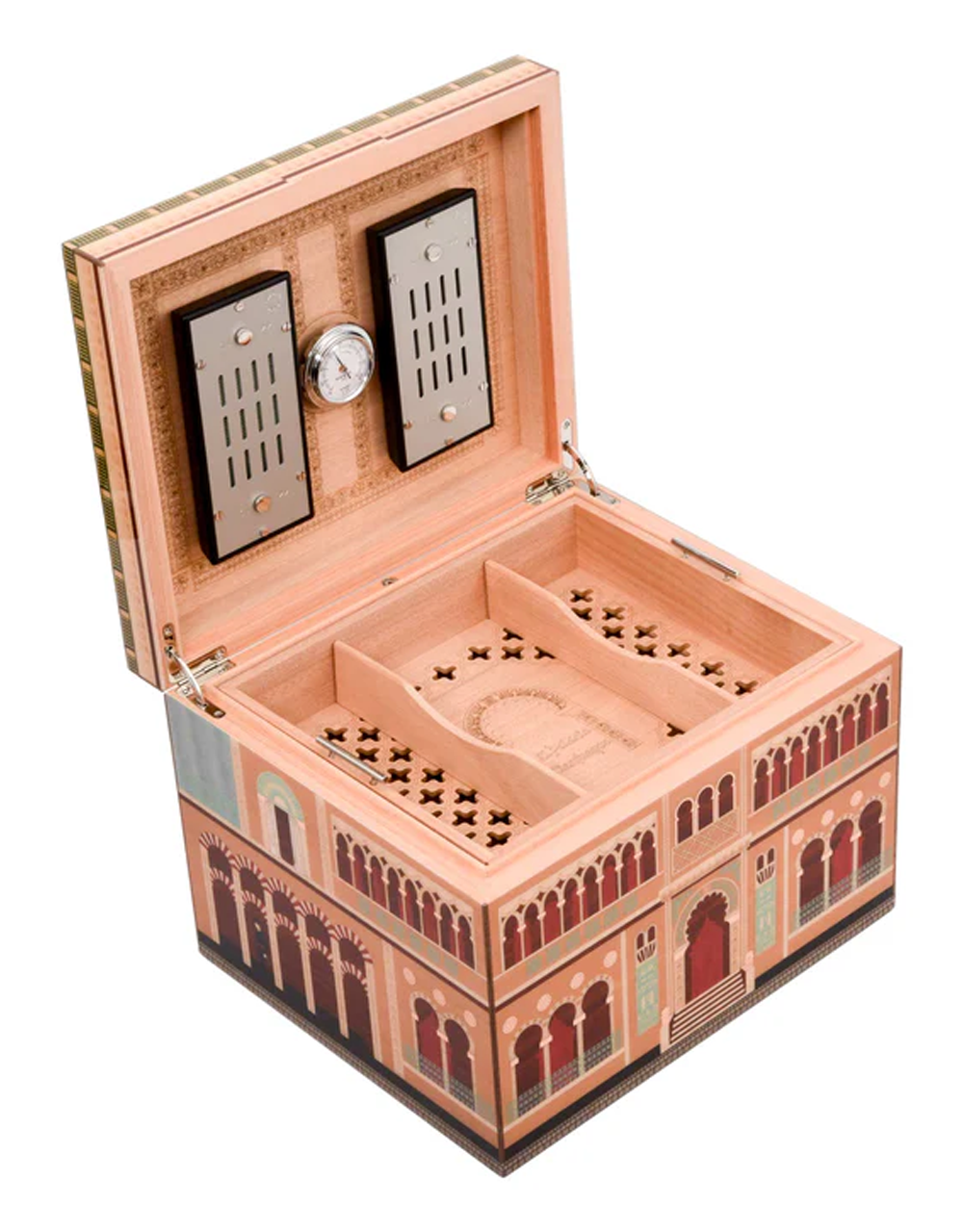 Elie Bleu Casa Cubana "Palacio Cienfuegos" Humidor Face Open