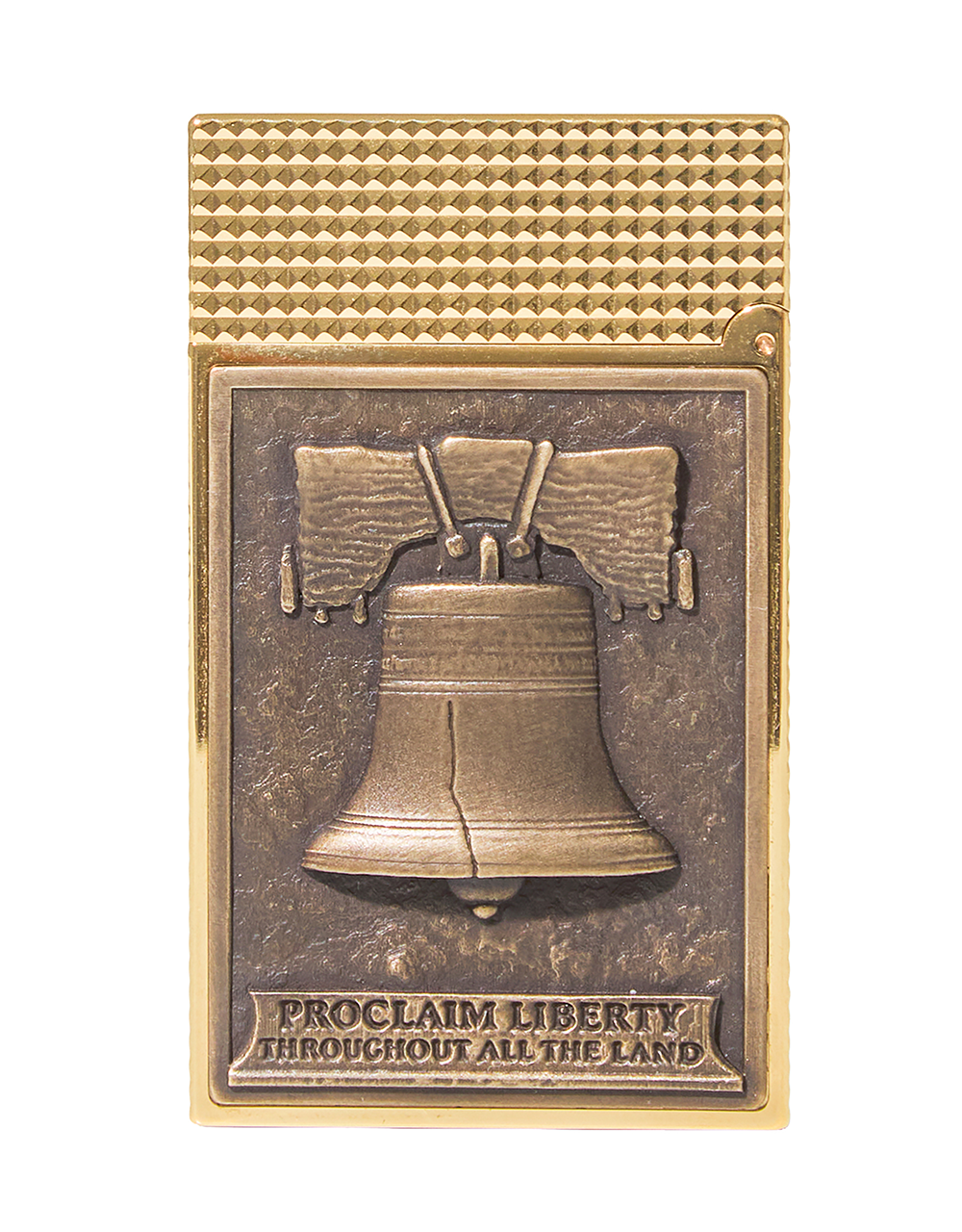 S.T. Dupont 250th Anniversary Haute Création Line 2 Lighter — Gold Bronze (Declaration of Independence), Back Closed
