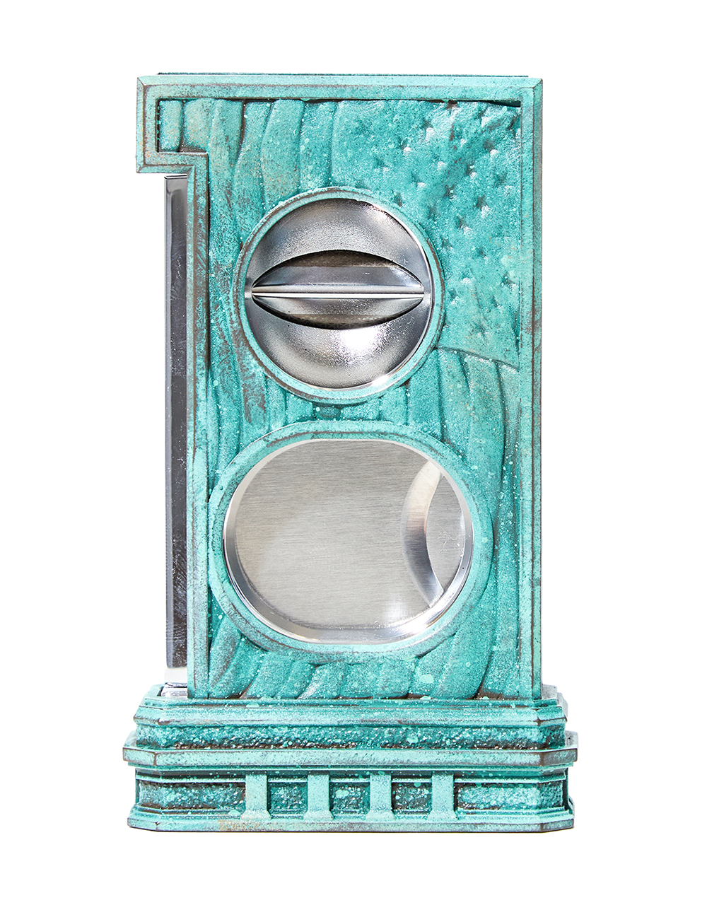S.T. Dupont 250th Anniversary Haute Création Double Cutter — Patina (Statue of Liberty) Face Closed