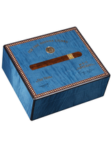 Elie Bleu Fruit Wooden Humidor For 75 Cigars Blue Sycamore Closed