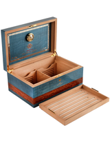 Elie Bleu Fuente Opus X El Azul Limited Edition Wooden Humidor For 75 Cigars Open