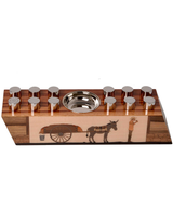 Elie Bleu Casa Cubana Limited Edition Wood Ashtray El Secadero Side View