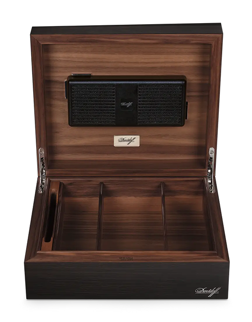 Davidoff Primos Humidor Matte Black Oak Open