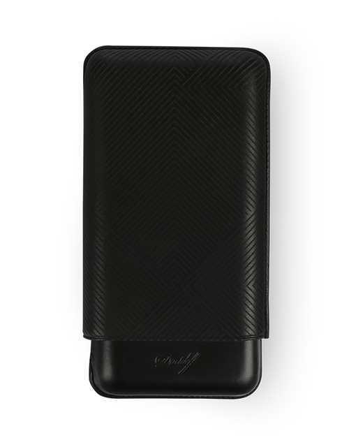 Davidoff XL-3 Cigar Case Leather Leaf Black