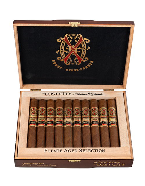 Fuente Fuente Opus X The Lost City Double Robusto Box Open