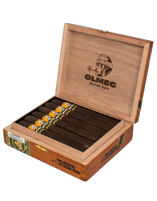 Foundation Olmec Maduro Corona Gorda Box Open