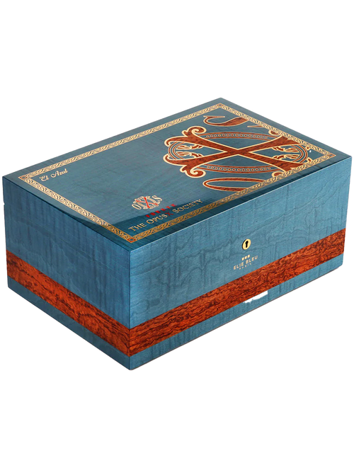 Elie Bleu Fuente Opus X El Azul Limited Edition Wooden Humidor For 75 Cigars Closed