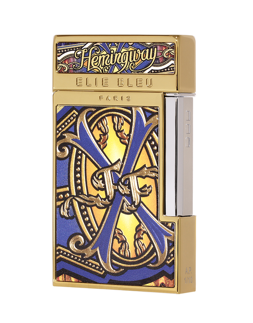 Elie Bleu J-14 Fuente Opus X Hemingway Limited Edition Lighter Gold Back