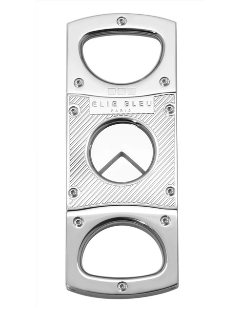 Elie Bleu Double Blade Cutter Silver Diagonal Cut Pattern