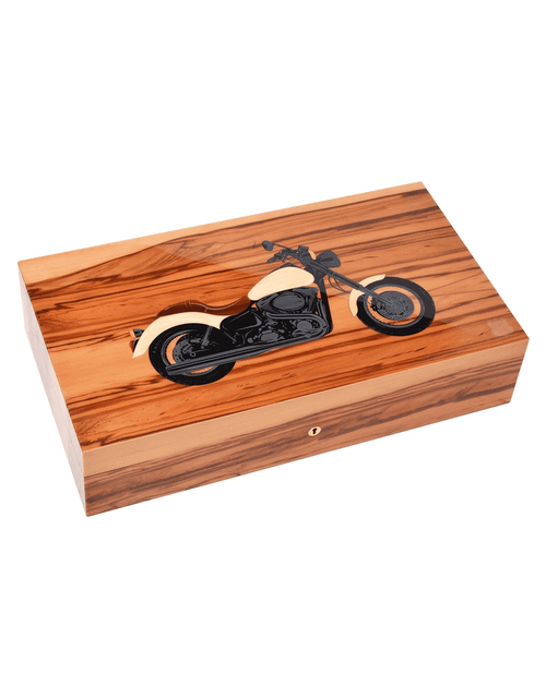 Elie Bleu Gun Wooden Humidor For 110 Cigars Thriller Open