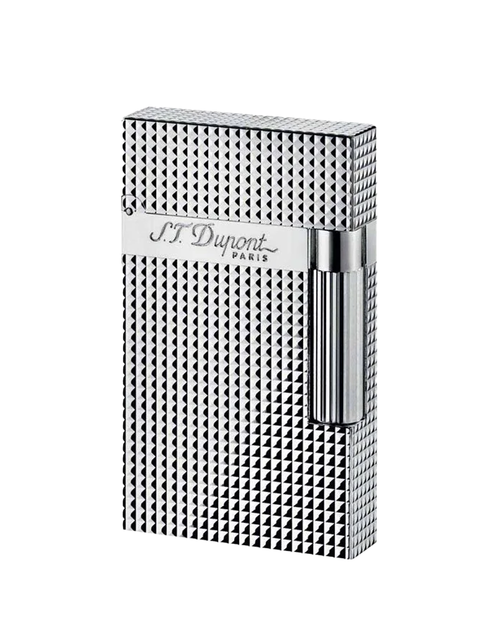 S.T. Dupont Line 2 Diamond Head Lighter Silver Closed