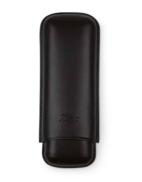 Zino XL-2 Leather Cigar Case Soft Touch Black Closed