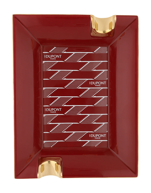 S.T. Dupont New Ashtray Burgundy / Gold Top View