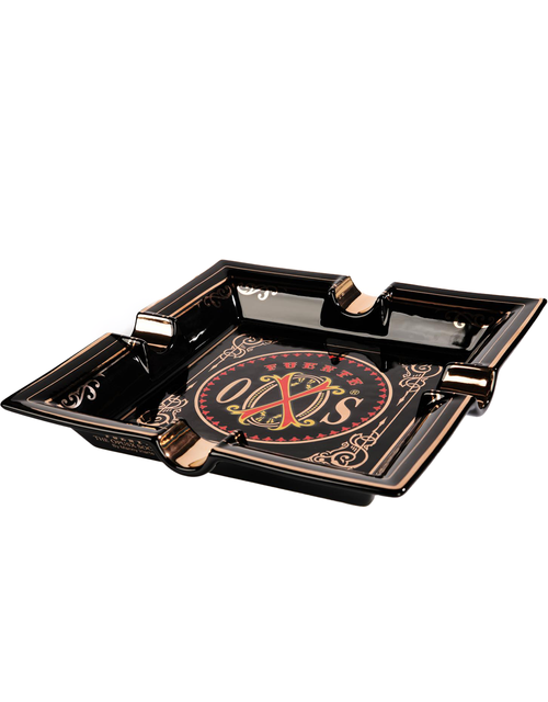 The Opus X Society Black Series Ashtray Side Angled View
