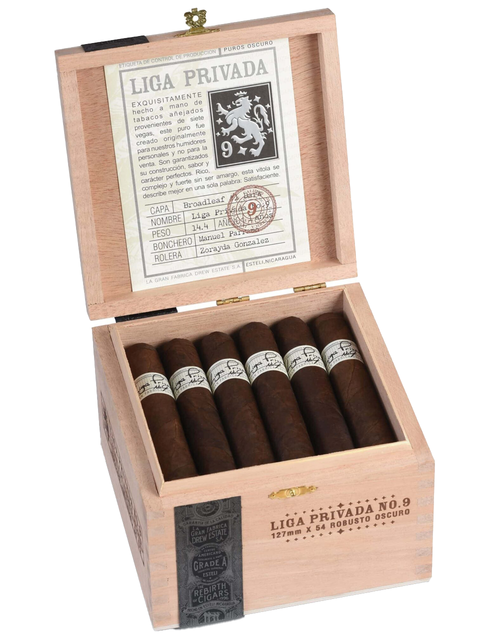 Liga Privada No. 9 Robusto Box Open