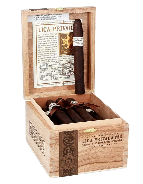 Drew Estate Liga Privada T52 Belicoso Box Open