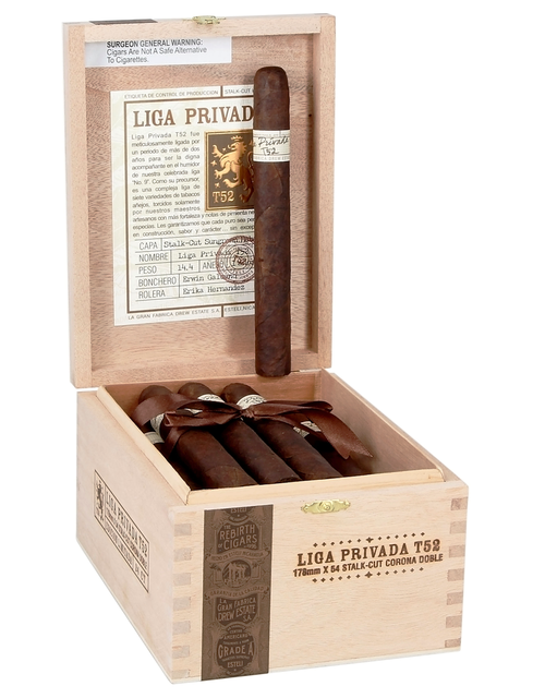 Drew Estate Liga Privada T52 Corona Doble Box Open