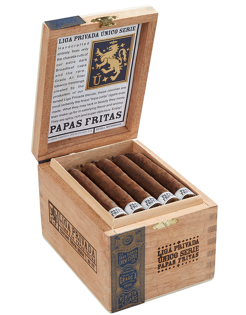 Drew Estate Liga Privada Unico Papas Fritas Box Open