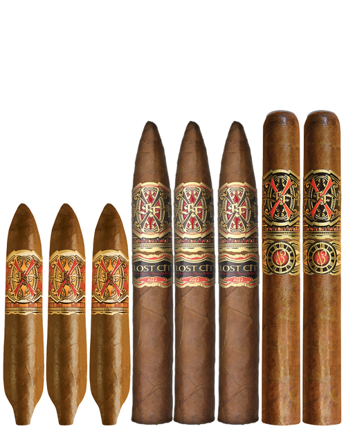 Fuente Opus X Love Affair & Lost City 13-Cigar Sampler featuring the Opus X Love Affair and Lost City Piramide