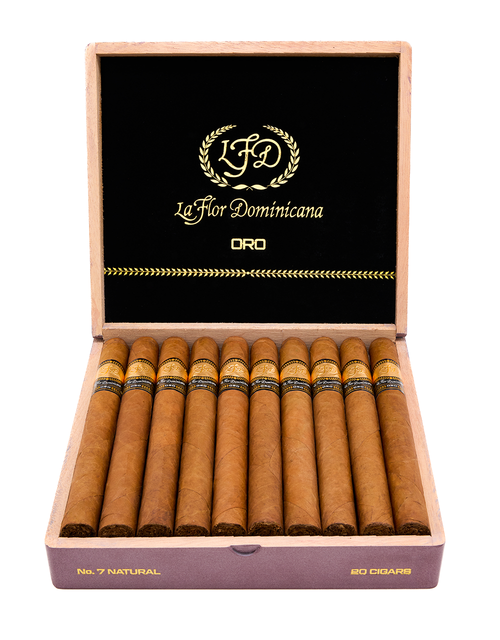 La Flor Dominicana LFD Oro No. 7 Box Open