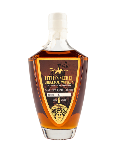 Litto's Little Secret Single Malt Whiskey Bottle Label Front