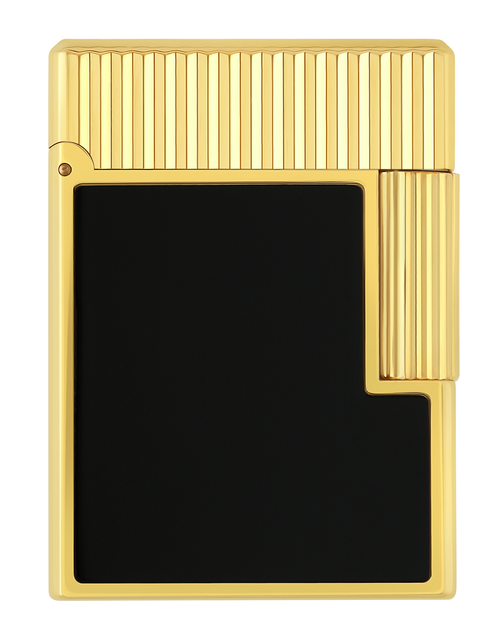 S.T. Dupont Line 1 — Vertical Guilloché Black / Gold Face