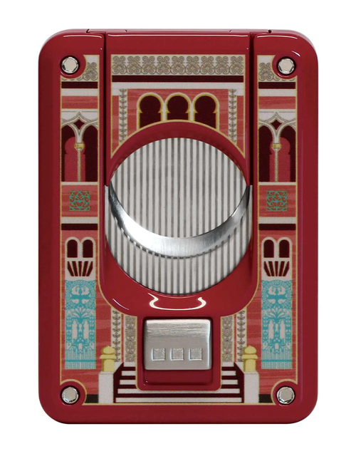 Elie Bleu Casa Cubana "Palacio Cienfuegos" C-4 Cigar Cutter — Red Lacquer, Face