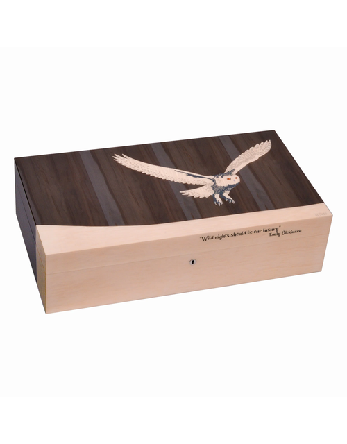 Elie Bleu Snowy Owl Humidor — 250 Cigars, Top Closed