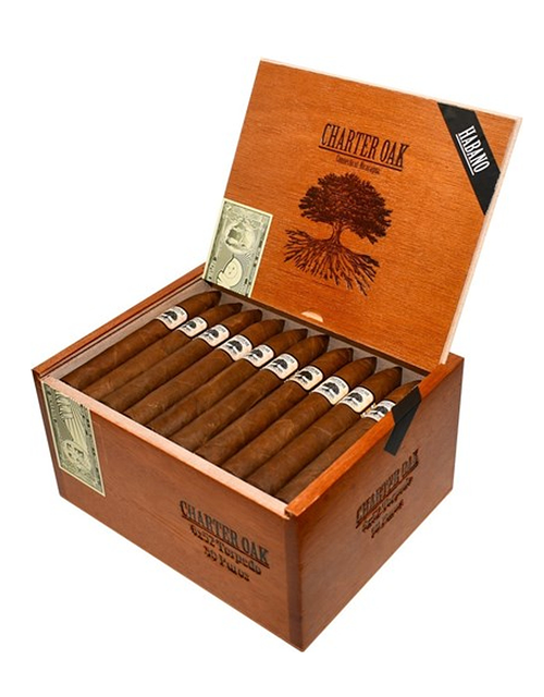 Foundation Charter Oak Habano Torpedo Box Open
