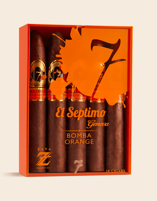 El Septimo Zaya Collection Bomba Orange 10ct Box Open