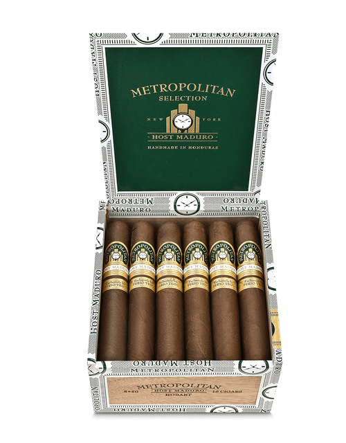 Ferio Tego Metropolitan Host Hobart Maduro Box Open