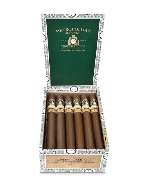 Ferio Tego Metropolitan Host Hampton Maduro Box Open