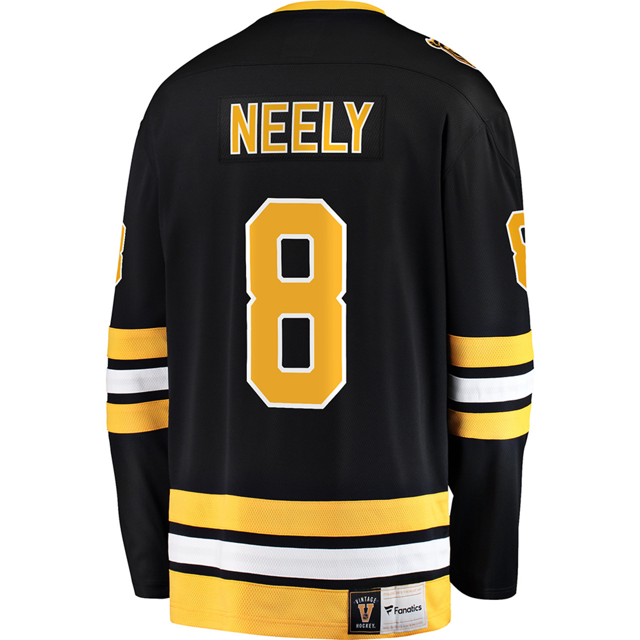 Adidas Boston Bruins No8 Cam Neely Black 1917-2017 100th Anniversary Stitched NHL Jersey