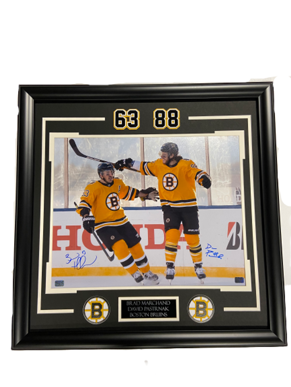 David Pastrnak Boston Bruins The Highland Mint 13 x 13 Impact Jersey Frame