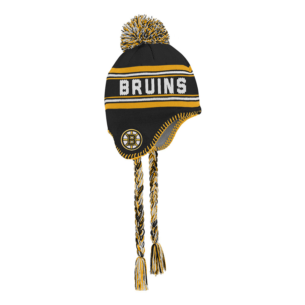 Bruins Youth Jacquard Tassel Knit Hat 