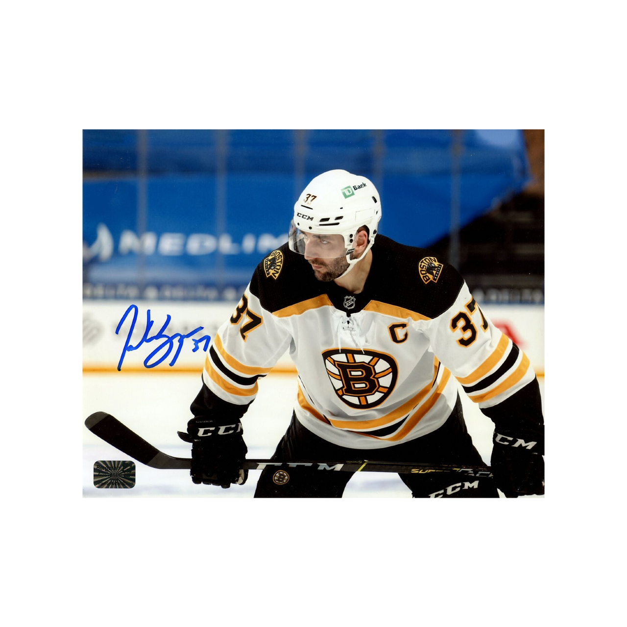 Patrice Bergeron Autographed Boston Bruins Alt Retro Adidas Jersey