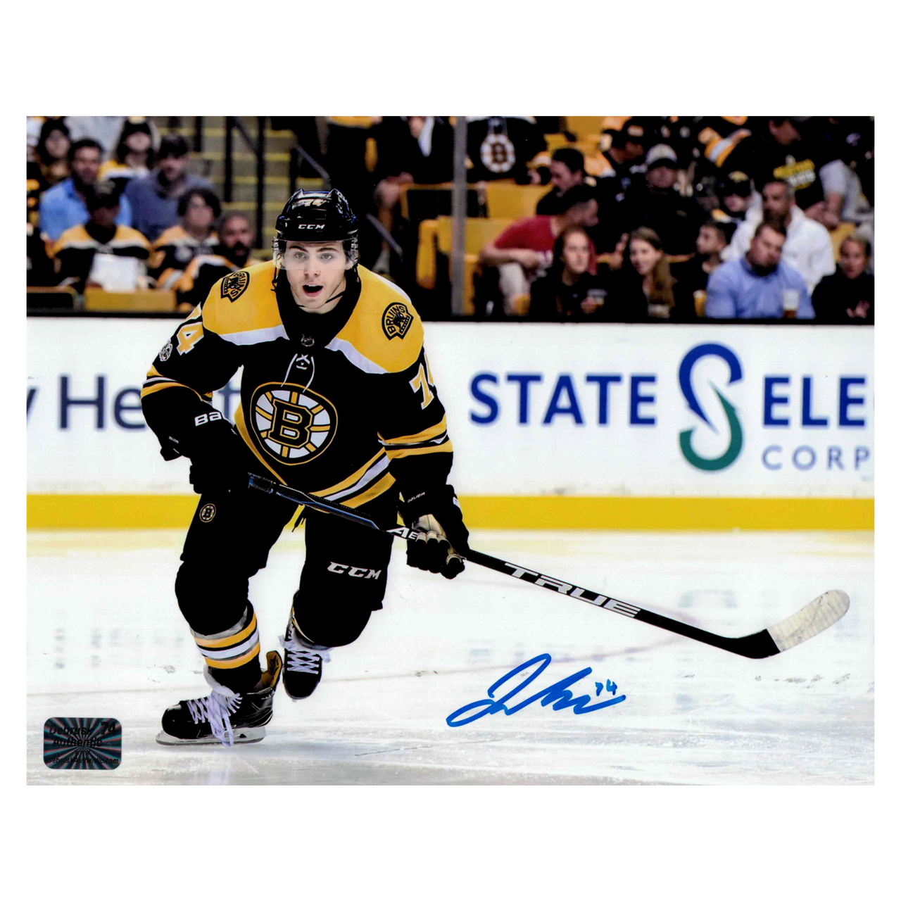 Jake DeBrusk Boston Bruins Autographed 16″ x 20″ Black Alternate Jersey  Skating Photograph with “Boston's Team” Inscription – Limited Edition of 20