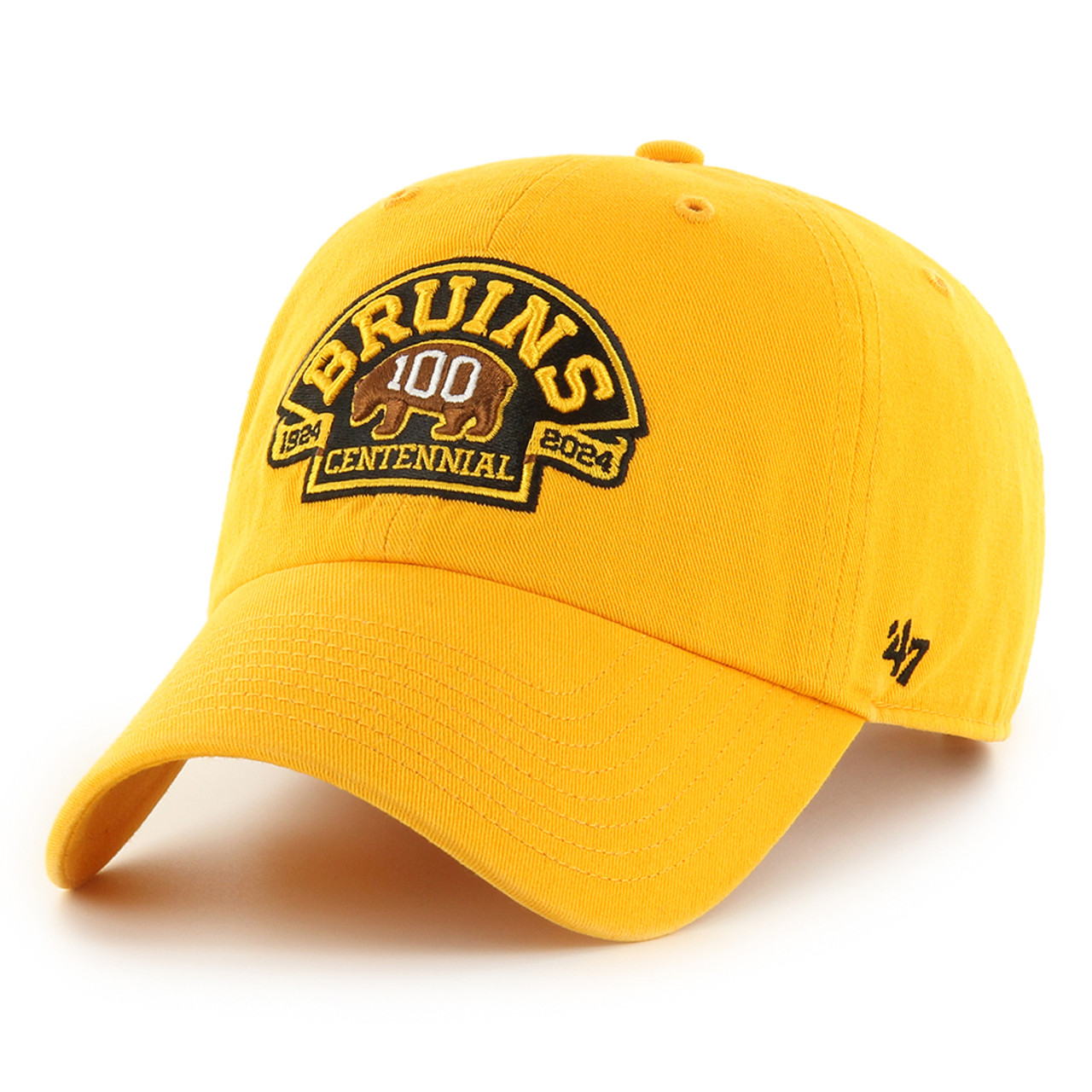 Men's '47 Black Boston Bruins Logo Franchise Fitted Hat