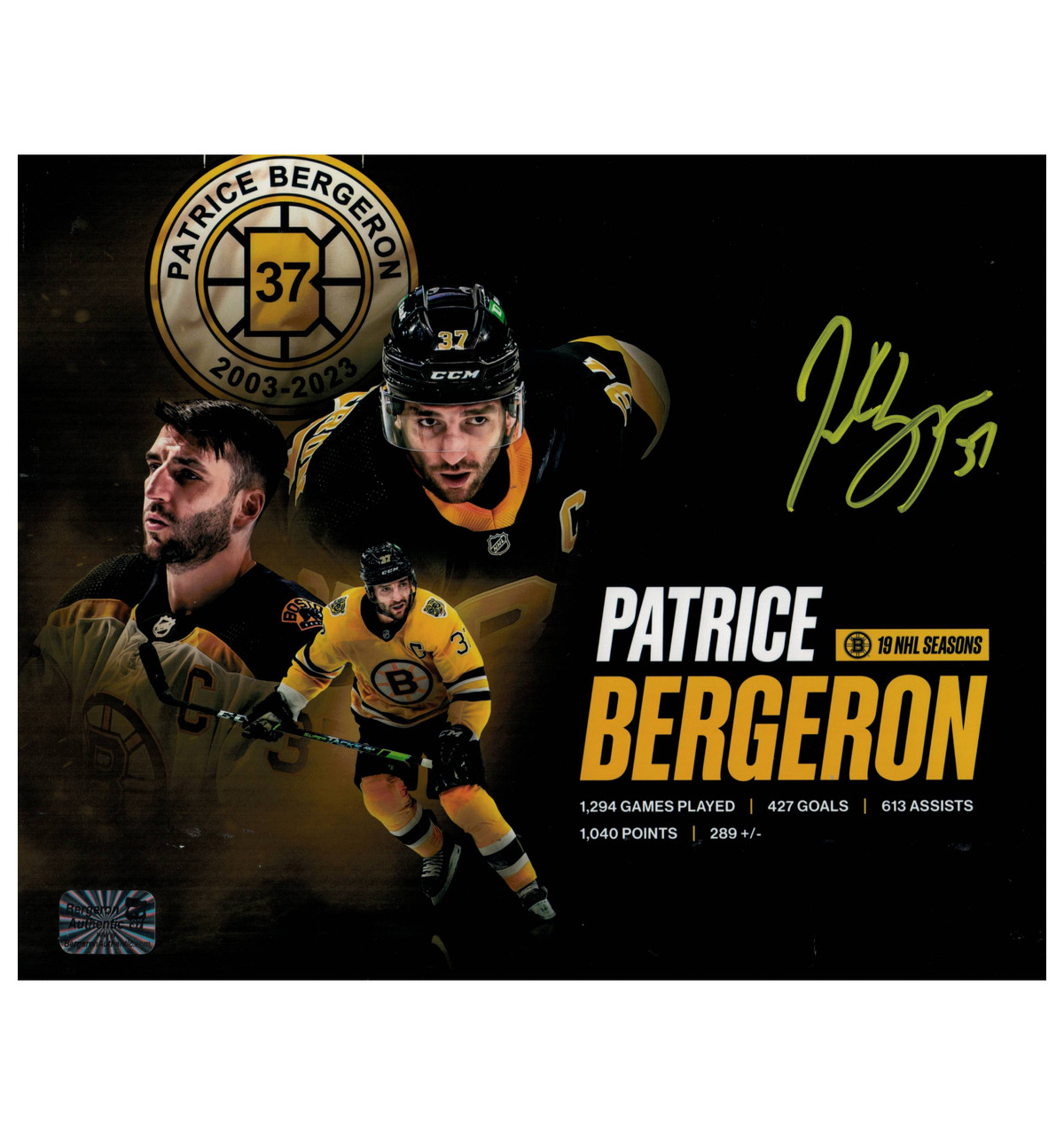 Patrice Bergeron Autographed Memorabilia