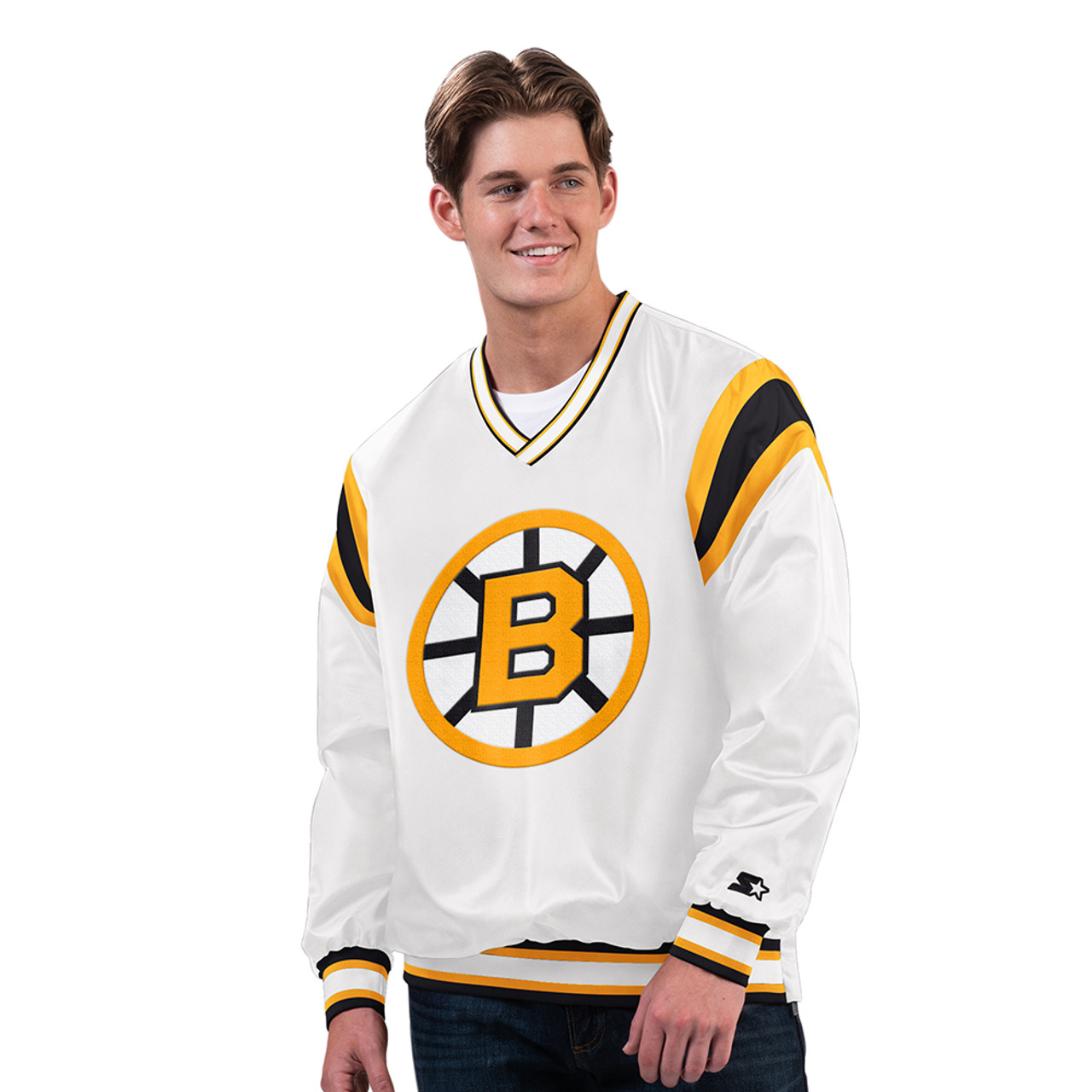 NHL Boston Bruins Sleeve Hits Black Full-Zip Hoodie