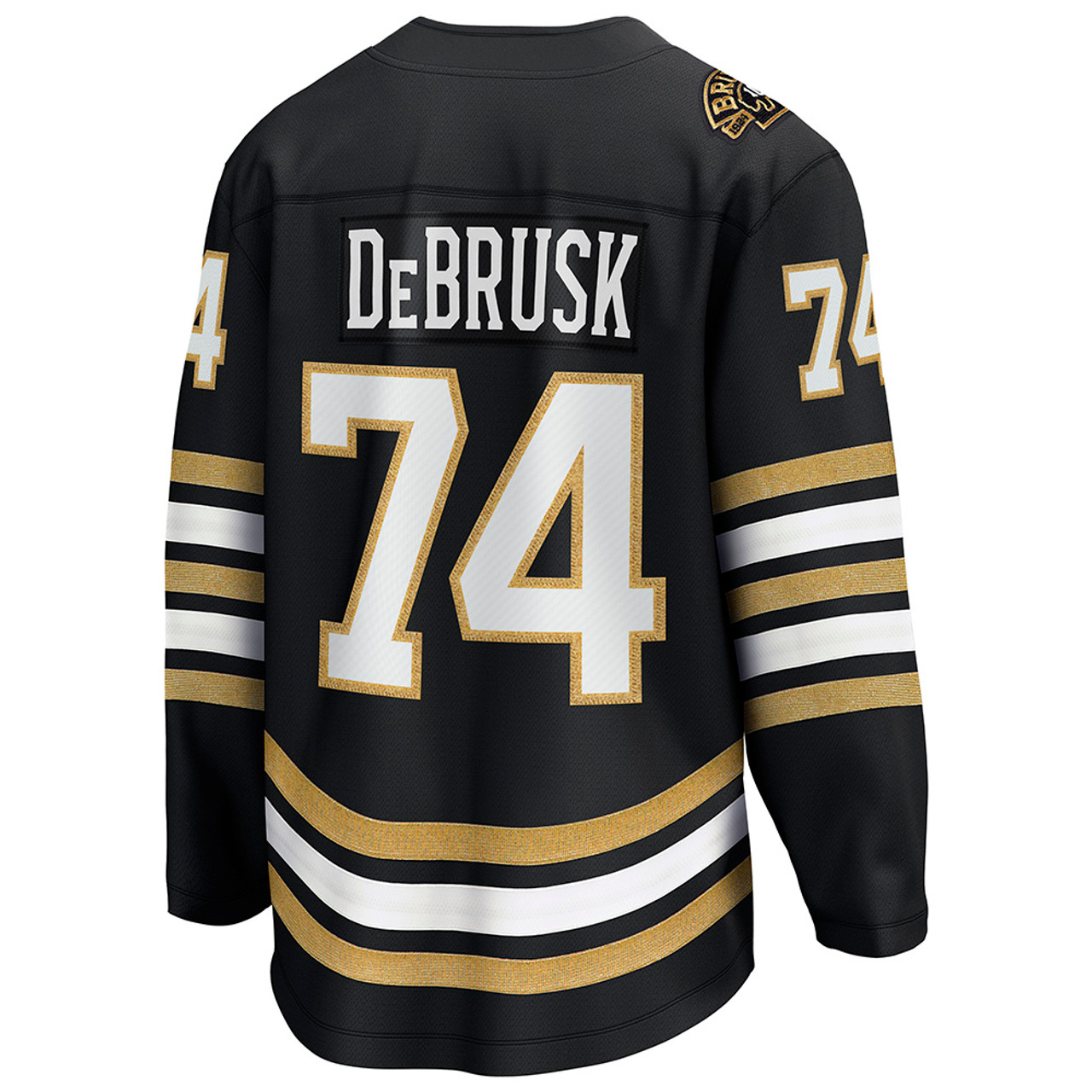 Jake DeBrusk 74 Boston Bruins Stanley Cup 2023 Playoffs Patch Away  Breakaway Men Jersey - White - Bluefink