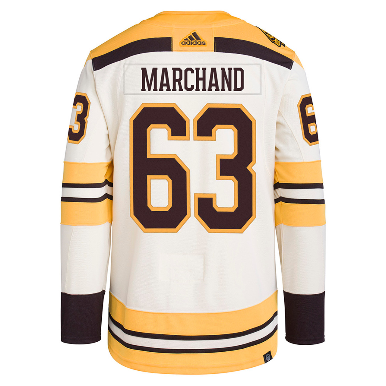 Brad Marchand Boston Bruins Centennial Adidas Primegreen Authentic NHL Hockey Jersey - Home / S/46