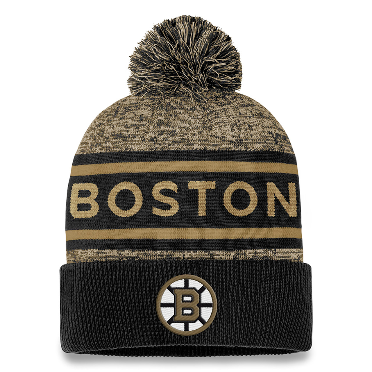 Bruins Centennial Authentic Pro Heather Knit Hat